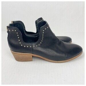 Mollini Black Leather‎ Zip back Booties size 38​​​​​